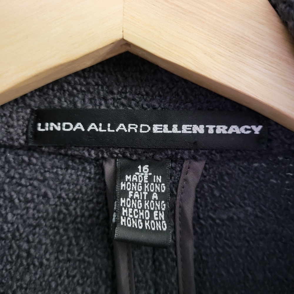LINDA ALLARD ELLEN TRACY Size 16 Women's Wool Blend Minimalist Blazer - Picture 3 of 9